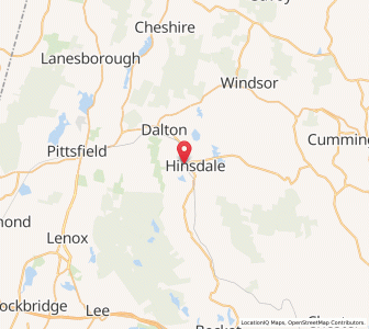 Map of Hinsdale, Massachusetts