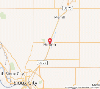 Map of Hinton, Iowa