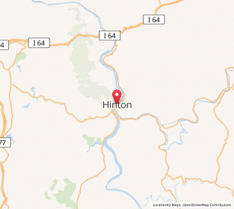 Map of Hinton, West Virginia