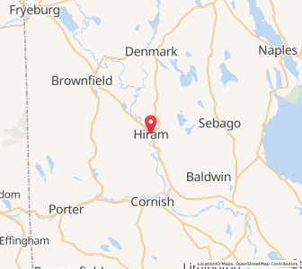 Map of Hiram, Maine