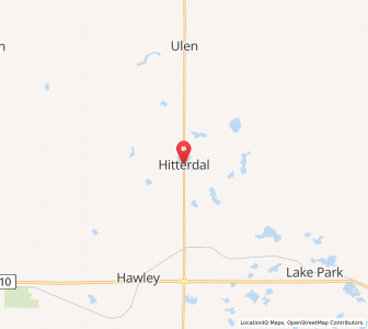Map of Hitterdal, Minnesota