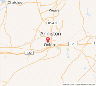 Map of Hobson City, Alabama