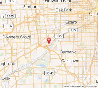 Map of Hodgkins, Illinois
