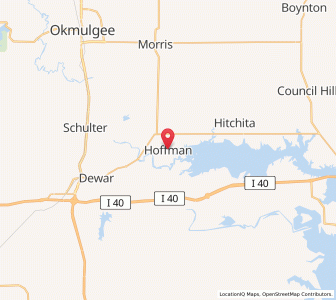 Map of Hoffman, Oklahoma