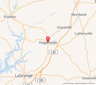 Map of Hogansville, Georgia