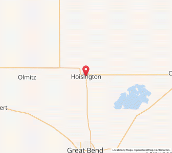 Map of Hoisington, Kansas