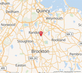 Map of Holbrook, Massachusetts