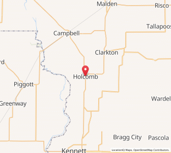 Map of Holcomb, Missouri