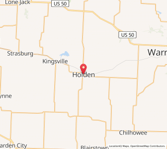 Map of Holden, Missouri