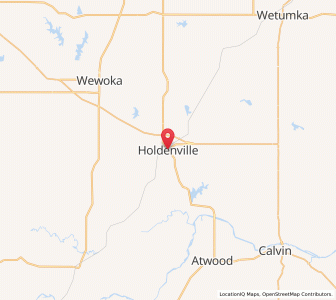 Map of Holdenville, Oklahoma