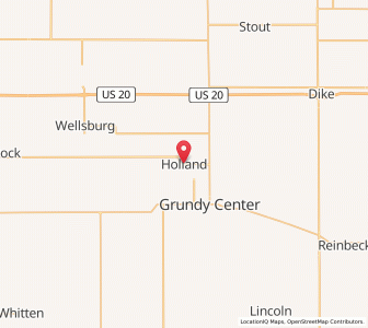 Map of Holland, Iowa