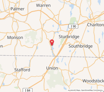 Map of Holland, Massachusetts