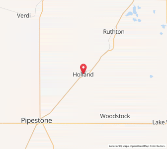 Map of Holland, Minnesota