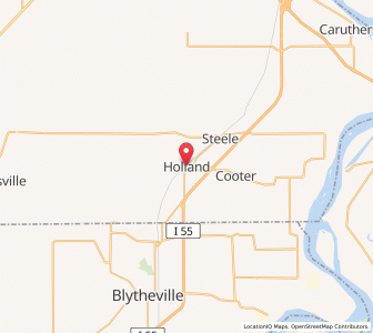 Map of Holland, Missouri