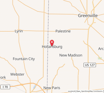 Map of Hollansburg, Ohio