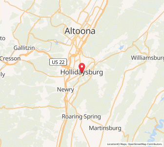 Map of Hollidaysburg, Pennsylvania