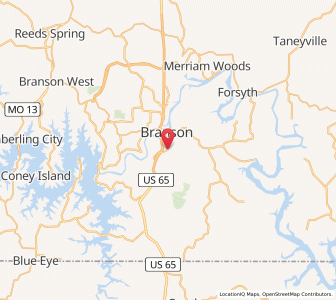 Map of Hollister, Missouri