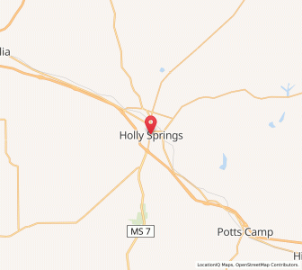 Map of Holly Springs, Mississippi