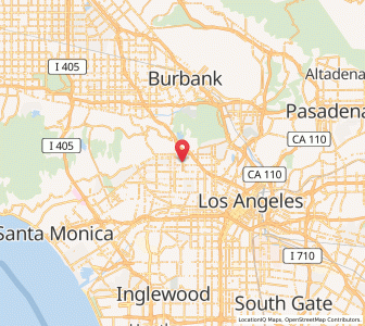 Map of Hollywood, California