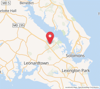 Map of Hollywood, Maryland