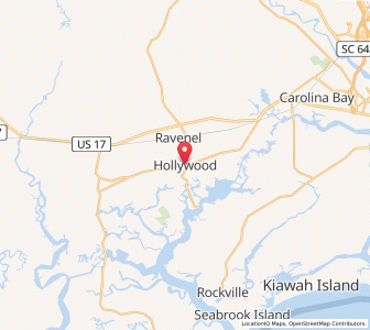 Map of Hollywood, South Carolina