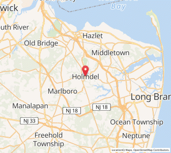 Map of Holmdel, New Jersey