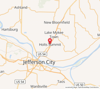 Map of Holts Summit, Missouri