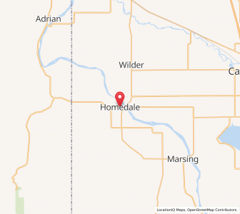 Map of Homedale, Idaho
