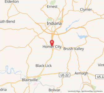 Map of Homer City, Pennsylvania
