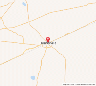 Map of Homerville, Georgia