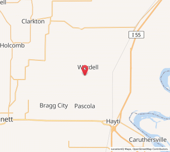 Map of Homestown, Missouri