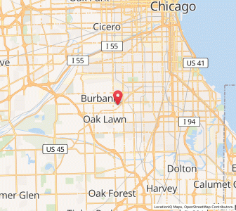 Map of Hometown, Illinois