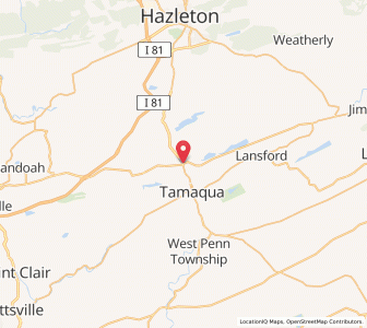 Map of Hometown, Pennsylvania
