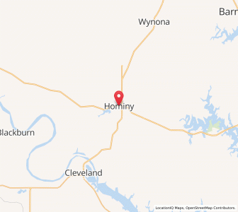 Map of Hominy, Oklahoma