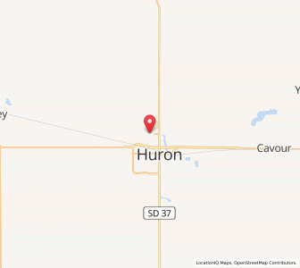 Map of Huron Regional Airport - HON, South Dakota