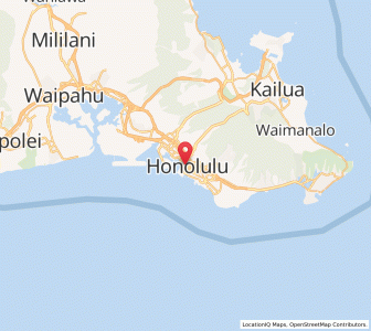 Map of Honolulu, Hawaii