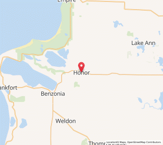 Map of Honor, Michigan
