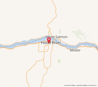 Map of Hood River, Oregon