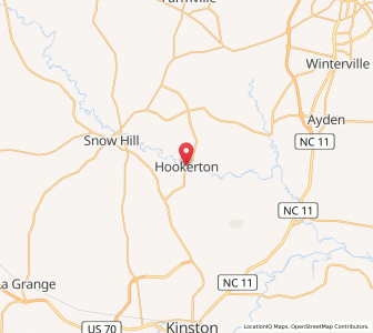 Map of Hookerton, North Carolina