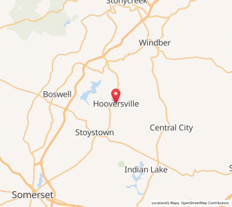Map of Hooversville, Pennsylvania
