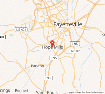 Map of Hope Mills, North Carolina