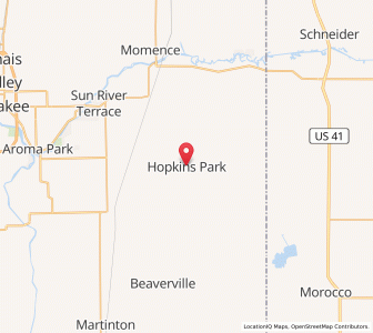 Map of Hopkins Park, Illinois