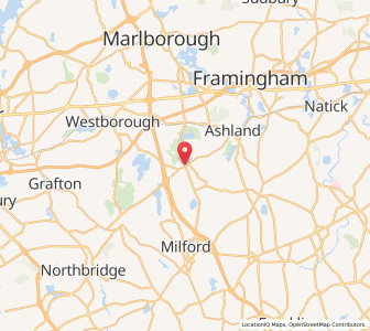 Map of Hopkinton, Massachusetts