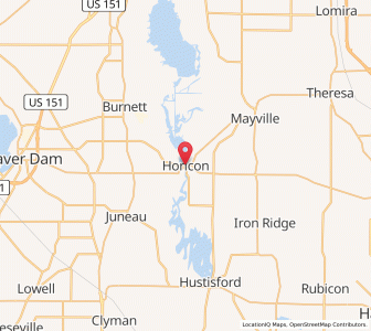 Map of Horicon, Wisconsin