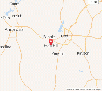 Map of Horn Hill, Alabama