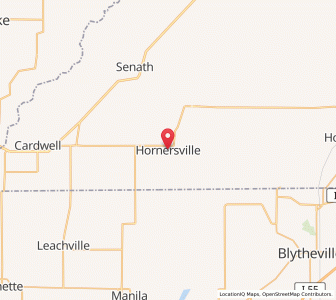 Map of Hornersville, Missouri