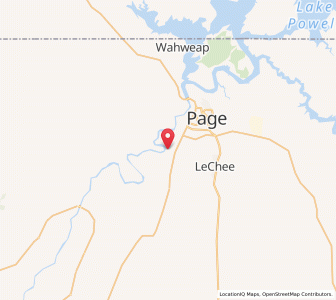 Map of Horseshoe Bend, Arizona