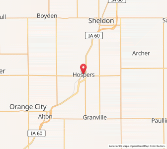 Map of Hospers, Iowa