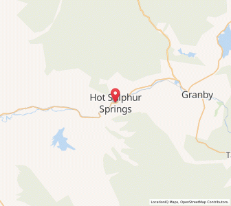 Map of Hot Sulphur Springs, Colorado