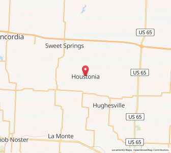 Map of Houstonia, Missouri